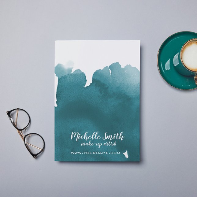 Abstrakt türkisfarbene Aquarelltöne bilden die Kun Flyer (Von Creator hochgeladen)