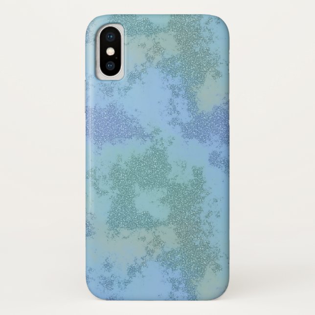 Abstrakt Turquoise Mermaid Glitzer Phone Case (Rückseite)
