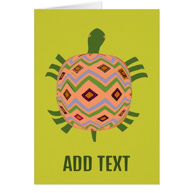 Abstrakt Turtle, Text hinzufügen (Vorne)