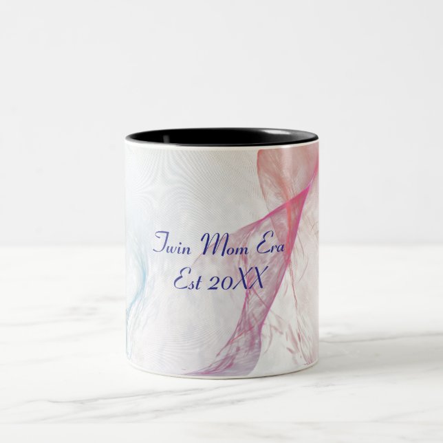 Abstrakt Twin Mama Era Tasse (Mittel)