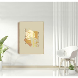 Abstrakt und geometrisch Golden Boho Poster