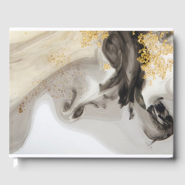 Abstrakt und Glitzer Gästebuch (Vorderseite)