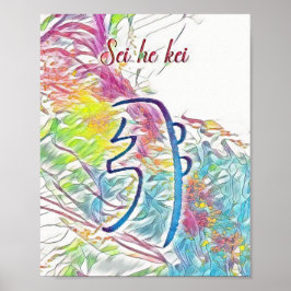 Abstrakt Usui Reiki Symbol Sei He Kei Poster