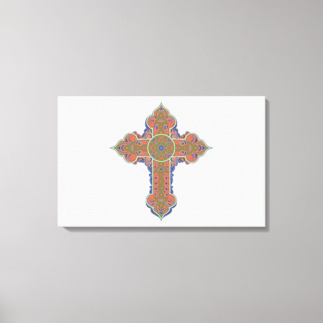 Abstrakt Vector Christlich Cross Religious Leinwanddruck (Vorderseite)