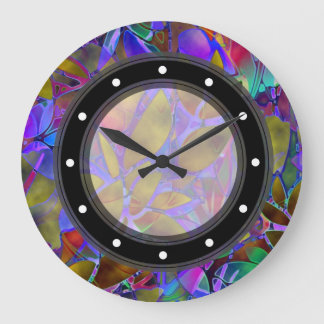 Abstrakt verklebtes Glas der Wall-Uhr Große Wanduhr