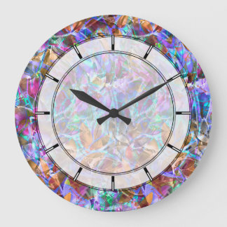 Abstrakt verklebtes Glas der Wall-Uhr Große Wanduhr