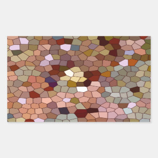 Abstrakt verklebtes Glaskupfer Silbermetall Rechteckiger Aufkleber