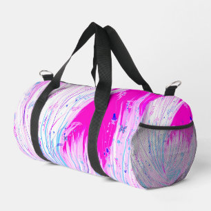Abstrakt verzauberter Garten Rosa Weiß Duffle Bag