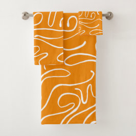 Abstrakt Vibes Pattern Badhandtuch Set