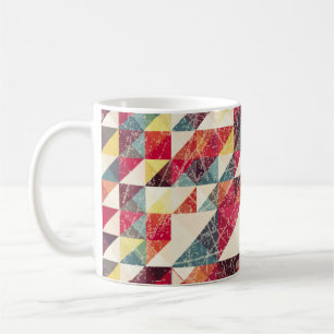 Abstrakt, vintage geometrischer Hintergrundpattern Kaffeetasse