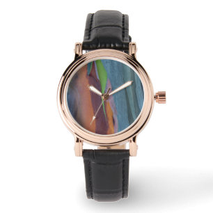 Abstrakt vom Regenbogengummibaum Armbanduhr