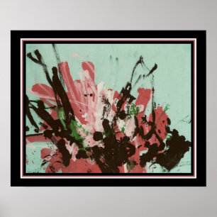 Abstrakt von Chimpanzee "Congo" ca. 1950er Poster