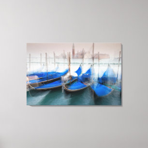 Abstrakt von Gondeln, Venedig Leinwanddruck
