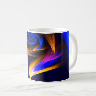 Abstrakt Vortex Shape Blue Orange Kaffeetasse