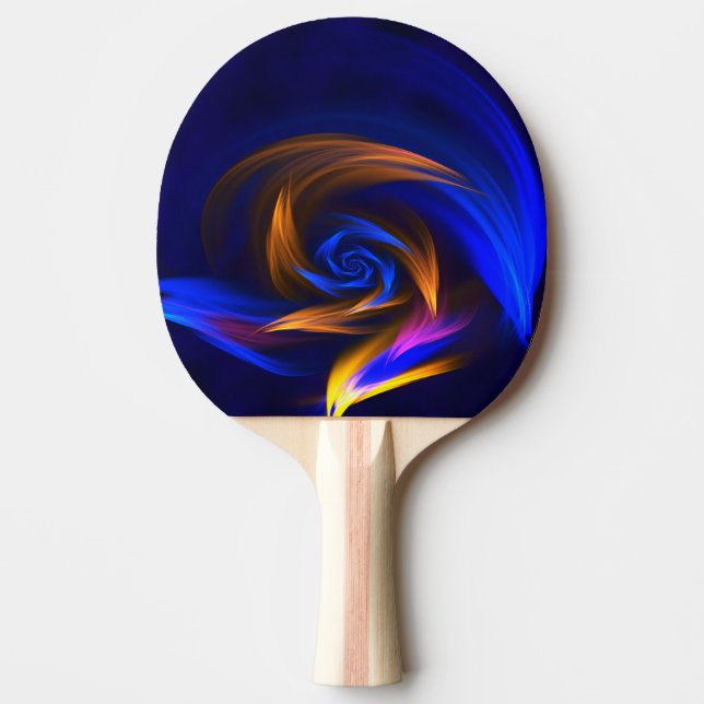 Abstrakt Vortex Shape Blue Orange Tischtennis Schläger (Vorderseite)