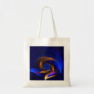 Abstrakt Vortex Shape Blue Orange Tragetasche