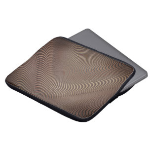 Abstrakt Wave Brown Laptop Sleeve