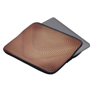Abstrakt Wave Brown Laptop Sleeve