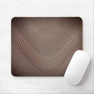 Abstrakt Waves Brown Mouse Pad Mousepad
