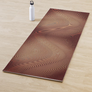 Abstrakt Waves Yoga Mat Brown Yogamatte