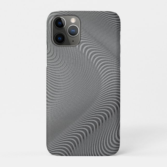 Abstrakt Wavy Gray Case-Mate iPhone Hülle (Rückseite)