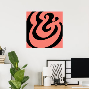 Abstrakt Wavy Modern Bold Poster