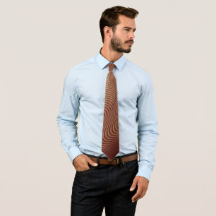 Abstrakt Wavy Striping Orange Brown Neck Tie Krawatte