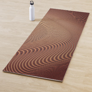 Abstrakt Wavy Yoga Mat Brown Yogamatte