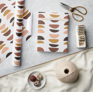 Abstrakt Weihnachten Beige Minimalistisch Geschenkpapier