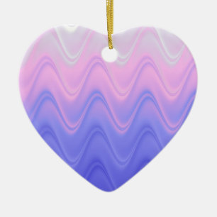 Abstrakt Wellenförmig Pink Lila Keramik Ornament