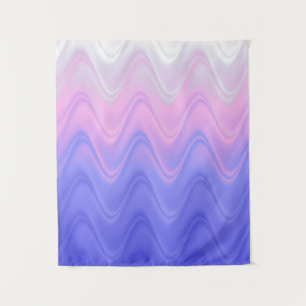 Abstrakt Wellenförmig Pink Lila Wandteppich