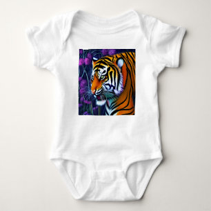 Abstrakt Wild Majestic Predator Tiger Baby Strampler