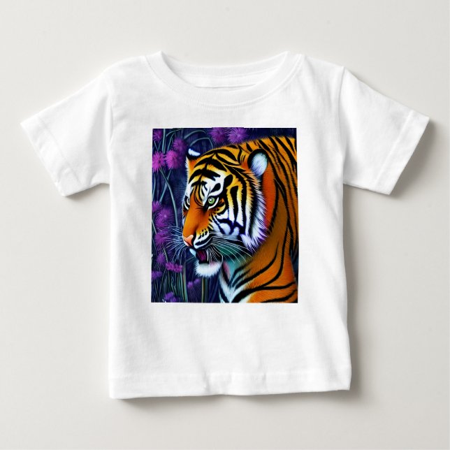 Abstrakt Wild Majestic Predator Tiger Baby T-shirt (Vorderseite)