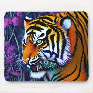 Abstrakt Wild Majestic Predator Tiger Mousepad