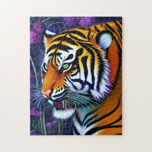Abstrakt Wild Majestic Predator Tiger Puzzle