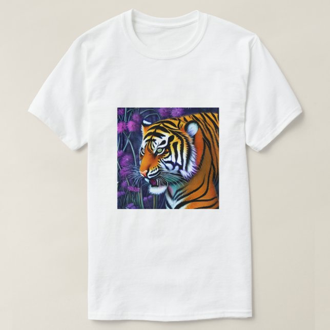 Abstrakt Wild Majestic Predator Tiger T-Shirt (Design vorne)