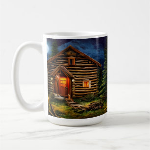 Abstrakt Wilderness Kleine Hütte Kaffeetasse
