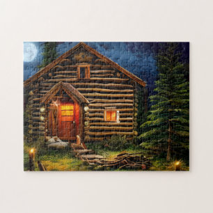 Abstrakt Wilderness Kleine Hütte Puzzle