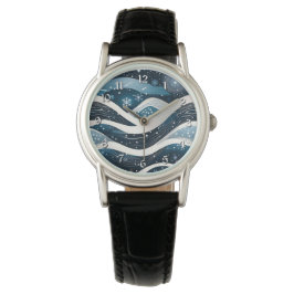 Abstrakt Winter Wonderland Armbanduhr