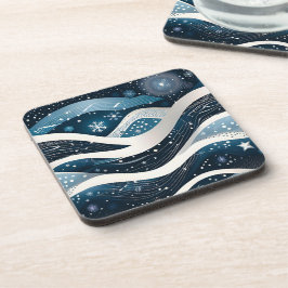 Abstrakt Winter Wonderland Getränkeuntersetzer