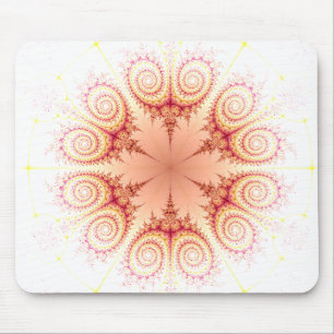 Abstrakt Wirbel Blume Fraktal Design Mousepad