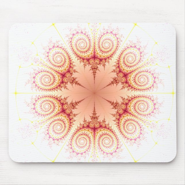 Abstrakt Wirbel Blume Fraktal Design Mousepad (Vorne)