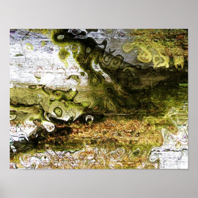 Abstrakt - Wirble Farben Poster (Vorne)