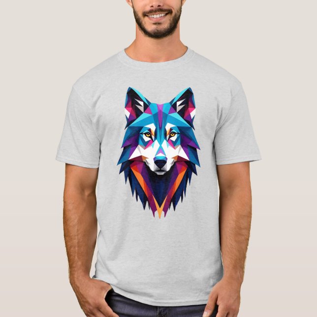 Abstrakt Wolf T-Shirt (Vorderseite)