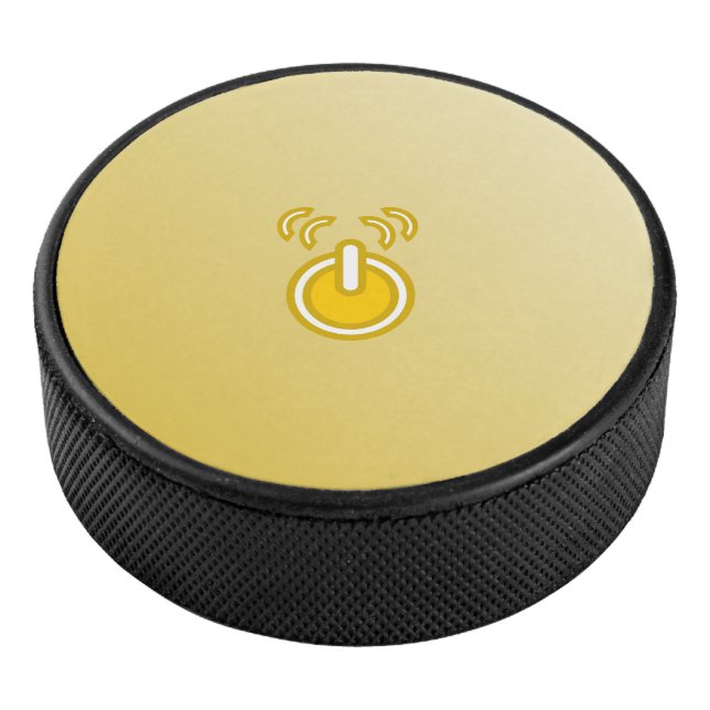 Abstrakt Yellow Icon Hockey Puck (3/4)