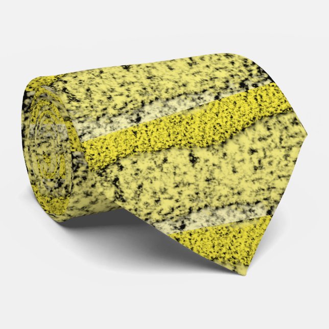 Abstrakt Yellow Neck Tie Krawatte (Gerollt)