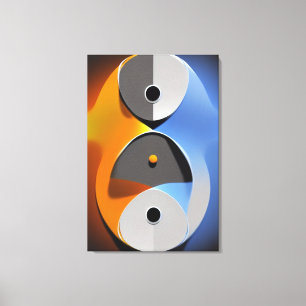 Abstrakt Yin Yang Canvas Print Leinwanddruck