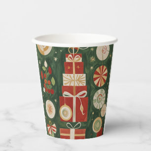Abstrakt Yuletide Tapestry Pappbecher