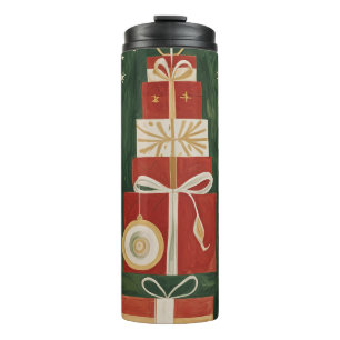 Abstrakt Yuletide Tapestry Thermosbecher