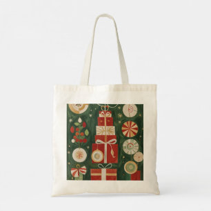 Abstrakt Yuletide Tapestry Tragetasche